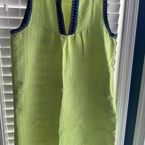 J. Crew Bright Yellow Dress with Blue Trim